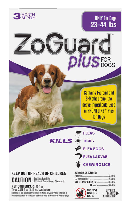 ZoGuard Plus, 3 pack, Dogs 23-44 lb