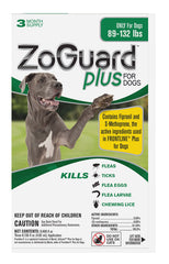 ZoGuard Plus، عبوة من 3 قطع، للكلاب من وزن 89 إلى 132 رطلاً