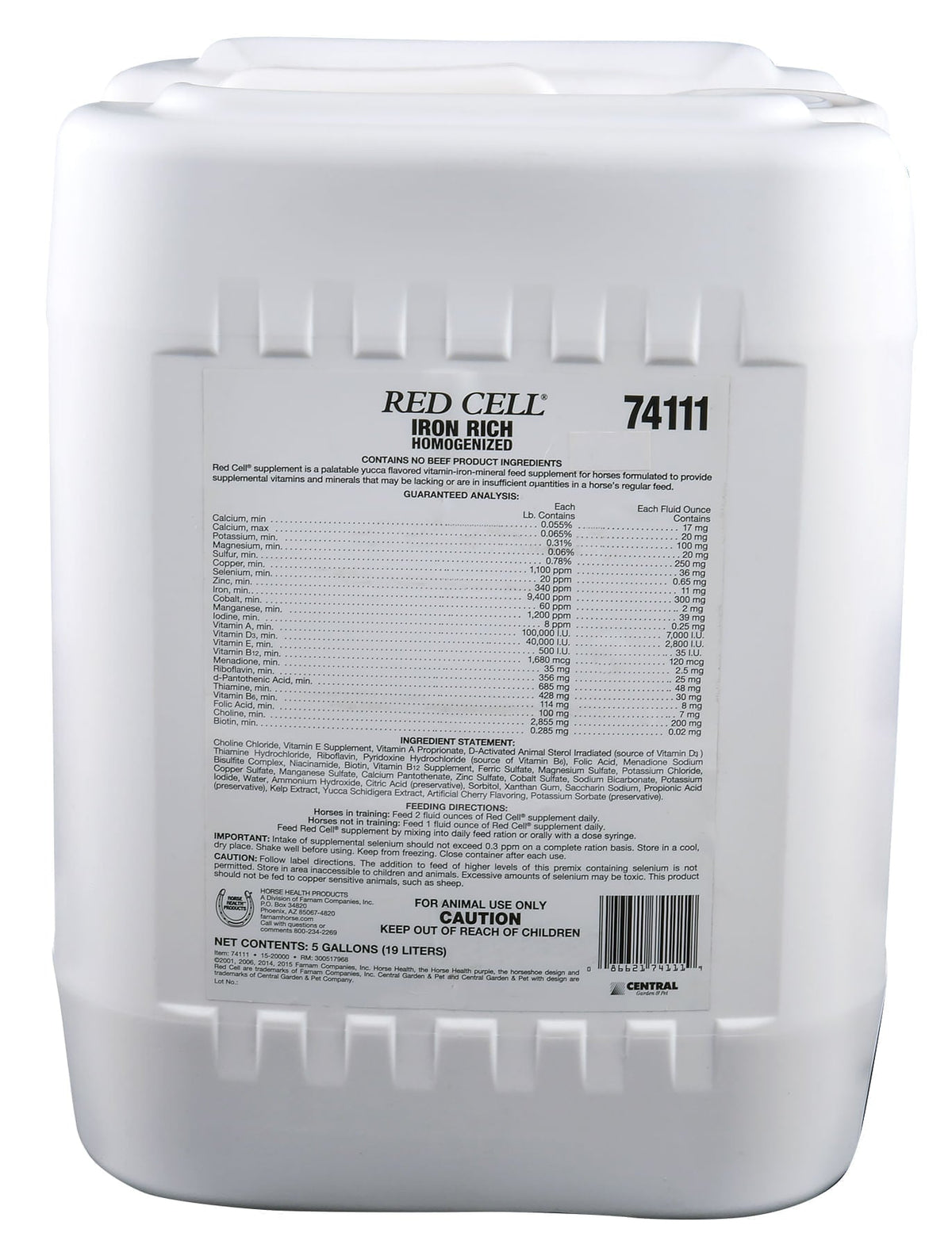 Red Cell, Horse, 5 gallon