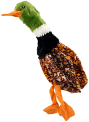 SPOT Ethical Products Skinneeez | Stuffless Dog Toy with Squeaker For All Dogs | Tug-Of-War Toy For Small and Large Breeds | Mallard Duck Assorted Design | By Ethical Pet, Blacks & Grays 15.5", (5545)