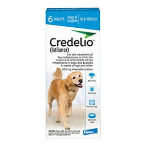 Rx Credelio 50.1-100 رطل (أزرق) × 6 أشهر