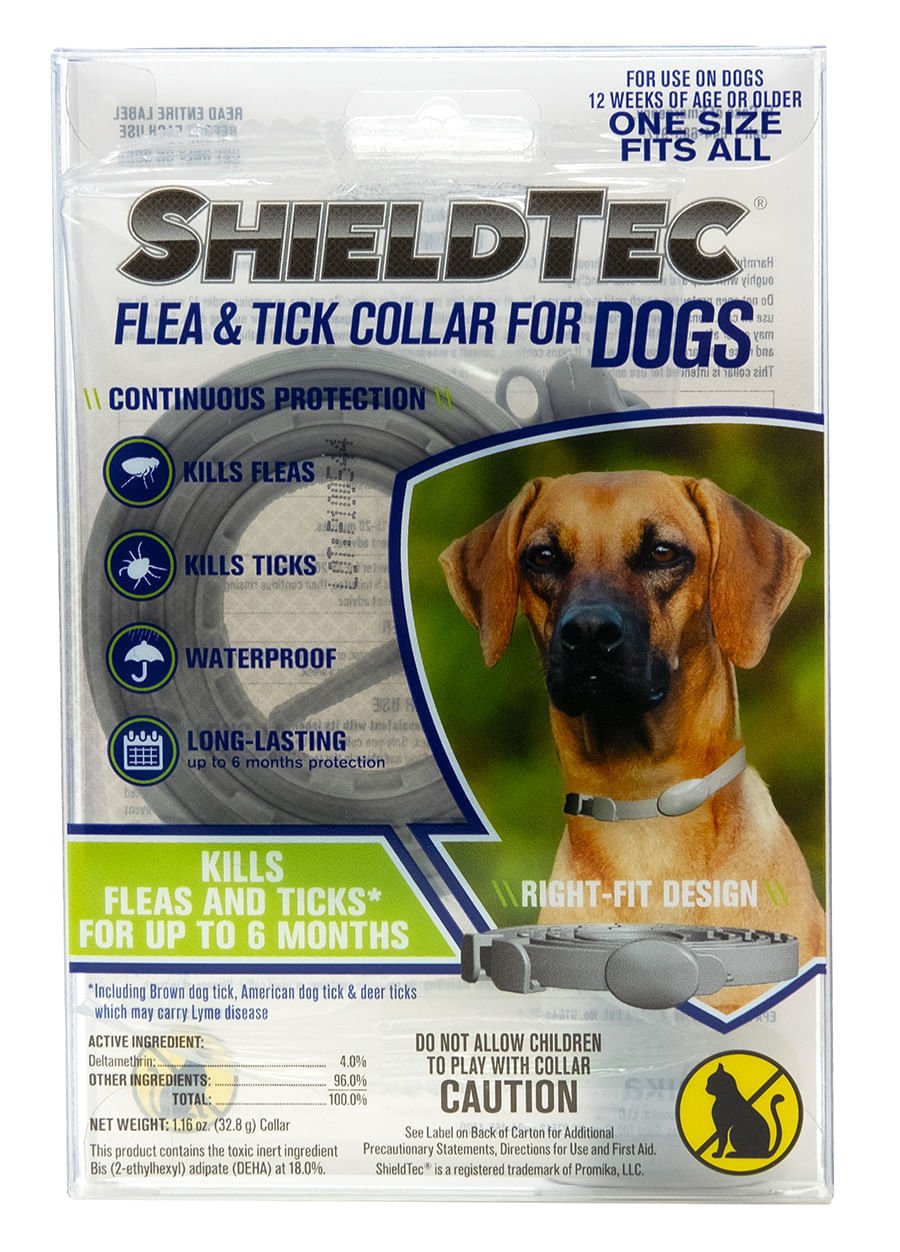 ShieldTec Flea & Tick Collar for Dogs, adjustable
