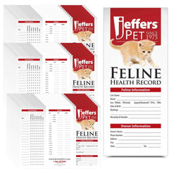 Jeffers Cat Health Records, 50 pack