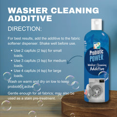 P2 Probiotic Power Washer Cleaning Additive – Laundry Machine Cleaner for Top & Front Loading Washers, Odor & Mildew Remover, Stain & Grease Cleaner, Fresh Clothes, Home Laundry Essentials, 16 oz