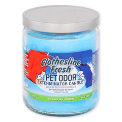 Pet Odor Exterminator Candle, Clothesline Fresh, 13 oz