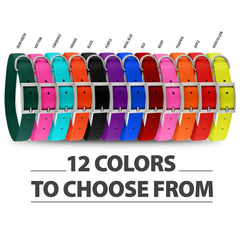 Jeffers Pet Solid Nylon Dog Collars, Orange, 1"Wx20"L – Adjustable, Durable & Safe for Dogs, Lightweight & Double Ply Design, Stylish Pet Accessories - Perfect for Training, Walking & Tracker