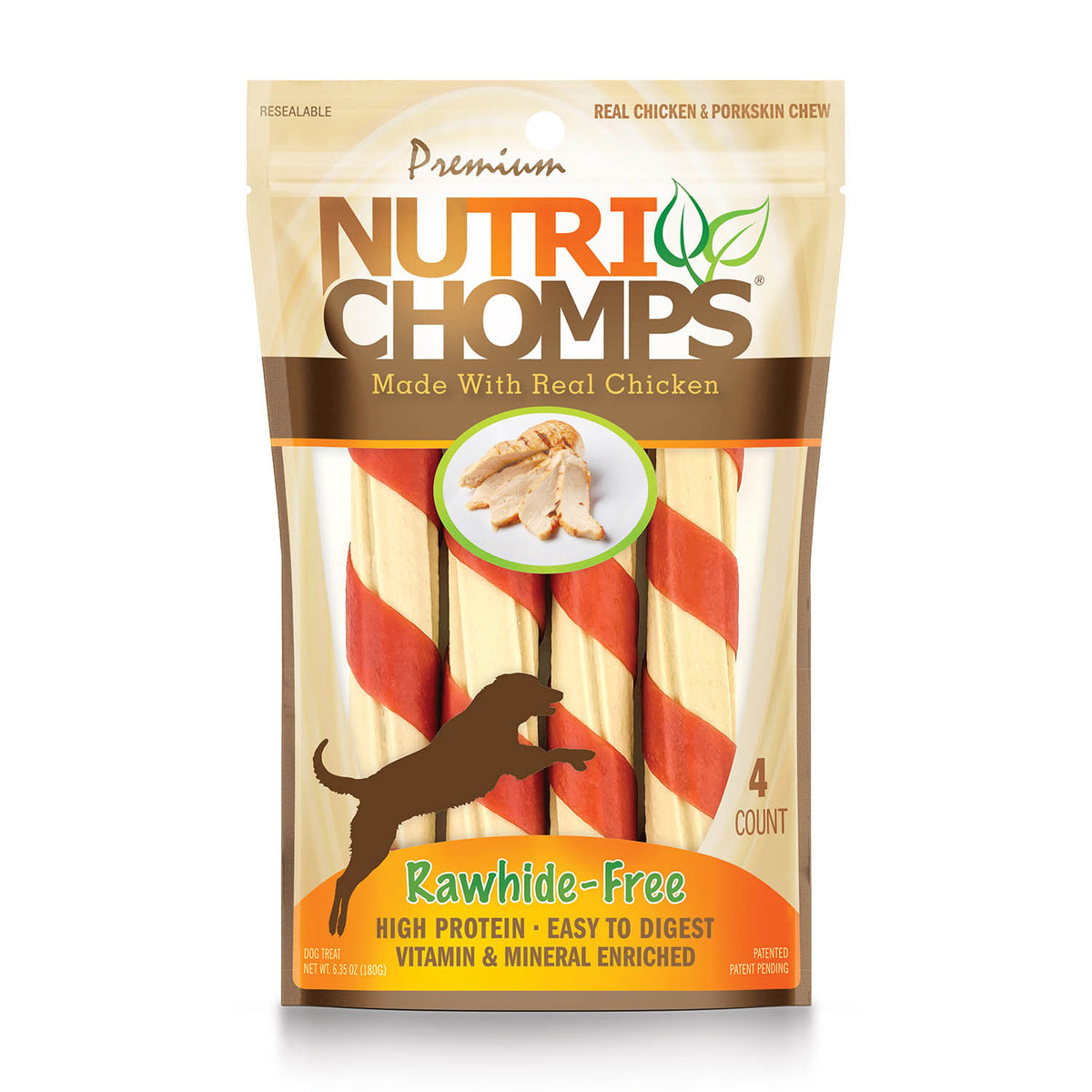 NutriChomps 4ct Chicken Twist with Flavor Wrap