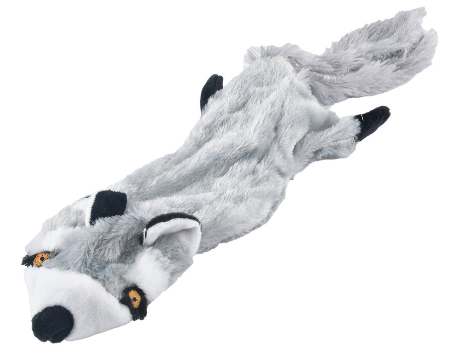 Jeffers Pet Thinnies Unstuffed Plush Dog Toy with Rope & Squeaker – 21" Raccoon, Flat Stuffing Free Chew Toy for Dogs & Puppies – Soft, Durable, Interactive Play, Fetch, Tug, Training, Teething