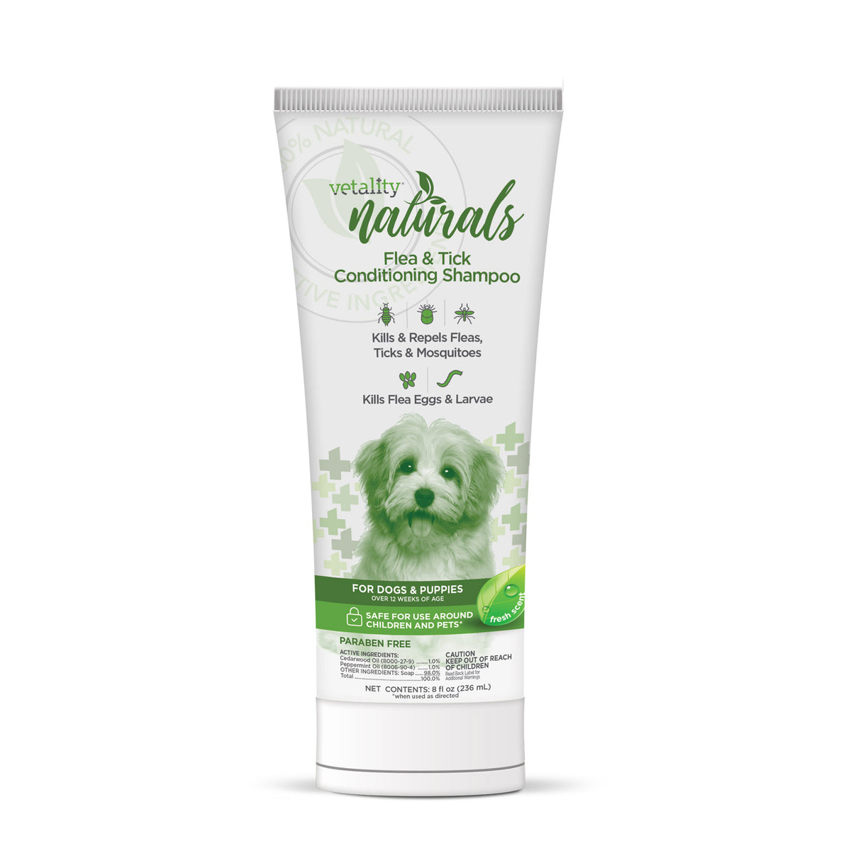 Vetality Naturals Flea & Tick Conditioning Shampoo for Dogs
