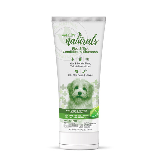 Vetality Naturals Flea & Tick Conditioning Shampoo for Dogs