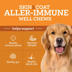 Vetality Aller-Immune Skin & Coat Well Chews for Dogs (in canister)