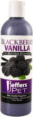 Jeffers Pet Blackberry Vanilla pH-Neutral Shampoo, 17 oz - Soap & Detergent Free, Tearless Pet Grooming Shampoo with Aloe Vera, Coconut Extract, Vitamins A D E, Concentrated Formula, Made in USA