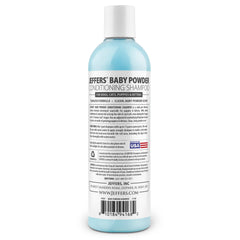 Jeffers Pet Baby Powder Tearless Shampoo for Puppies & Kittens, 17 oz - Concentrated Deodorizing Shampoo for Dogs & Cats with Natural Oils & Conditioners, pH Balanced, Soap Free Formula, Made in USA