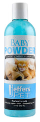 Jeffers Pet Baby Powder Tearless Shampoo for Puppies & Kittens, 17 oz - Concentrated Deodorizing Shampoo for Dogs & Cats with Natural Oils & Conditioners, pH Balanced, Soap Free Formula, Made in USA