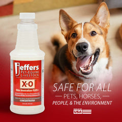 Jeffers X-O Pet Odor Neutralizer Plus & Cleaner Concentrate, 16 Ounce