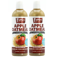 Jeffers Pet Apple Oatmeal Pet Shampoo for Dogs & Cats, 17 oz, 2pk