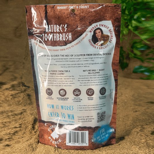 *FUREVER FIERCE Rabbit Feet 6ct Bag