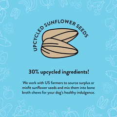 SHAMELESS PETS Bone Broth Chews Peanut Butter Bliss 8oz