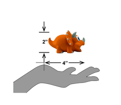 PETSPORT NaturFlex Triceratops Tiny Tots 4"