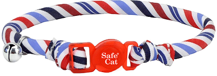 طوق قطط دائري أنيق من COASTAL Safe بخطوط 3/8 بوصة × 8-12 بوصة