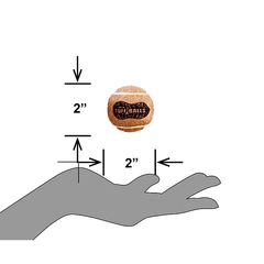 PETSPORT Tuff Balls Peanut Butter Jr. 1.8" 2pk