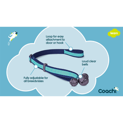 أجراس تدريب مرحاض الكلاب من COACHI باللون الأزرق الداكن/الأزرق الفاتح