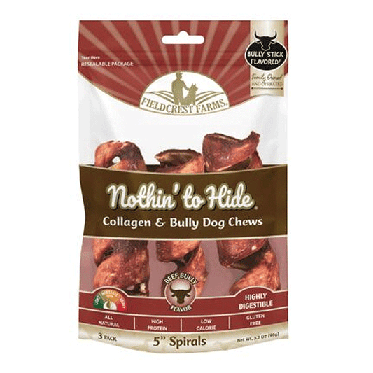 NOTHIN' TO HIDE Bully Spirals 5" 3pk