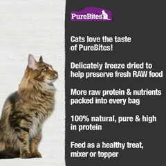 PURE BITES Cat Treats Freeze Dried Ocean Whitefish 0.70oz