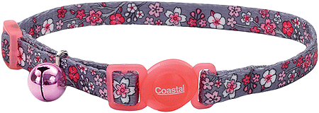 طوق قطط COASTAL Safe Cat Fashion Breakaway - زهري كرزي