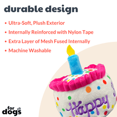 HUXLEY & KENT Dog Power Plush Happy Barkday Cake S