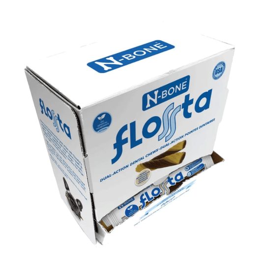 عرض N-BONE FLOSSta لمضغ الأسنان بزبدة الفول السوداني، 16 قطعة