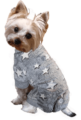 *FASHION PET Shiny Star PJ's Gray S
