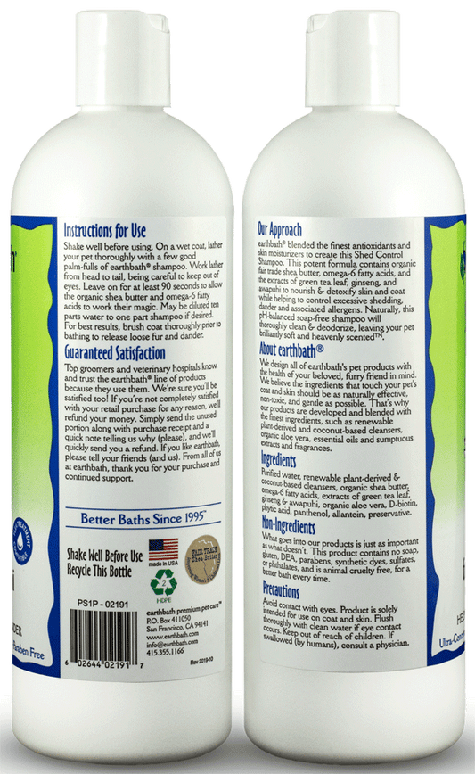 EARTHBATH Shed Control Shampoo Green Tea & Awapuhi with Shea Butter 16oz