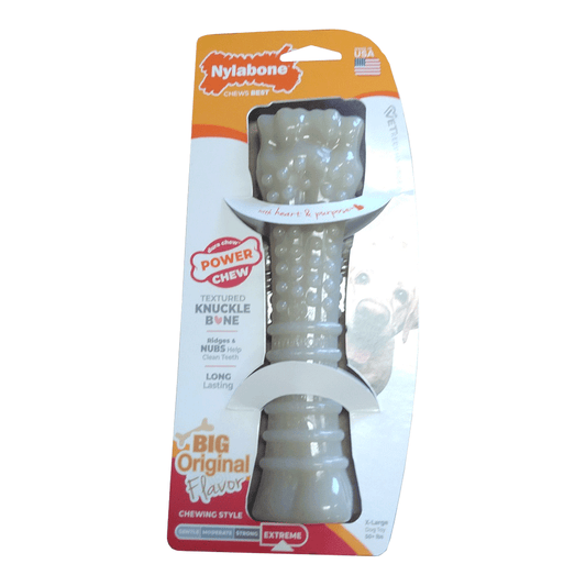 NYLABONE Power Chew Textured Knuckle Bonus Original Flavor XL