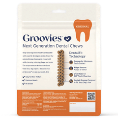 GROOVIES Dog Dental Chews 6oz Small 22ct