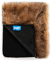 *PAW PupProtector Waterproof Throw Blanket Faux Fur Sable Tan Original