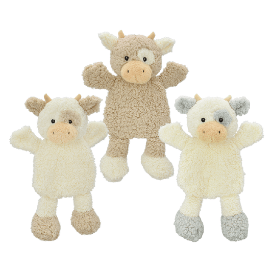 دمية MULTIPET Pet Envy Crinkle Cow Flattie مقاس 15 بوصة