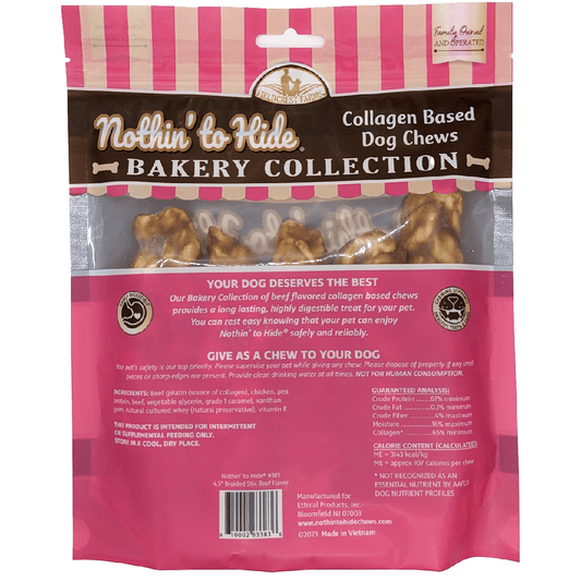 *NOTHIN' TO HIDE Bakery Beef Braid Stick 4.5" 5pk
