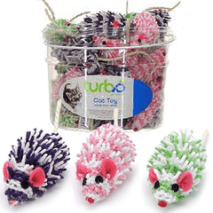 COASTAL Turbo Cat Toy Bin Mop Mice 36ct