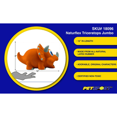 PETSPORT NaturFlex Triceratops Jumbo 12"