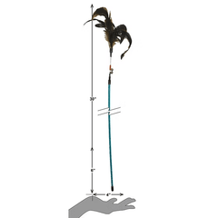PETSPORT Kitty Feather Wand 30"