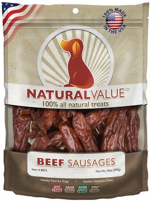 نقانق لحم بقري من LOVING PETS Natural Value USA، 13 أونصة