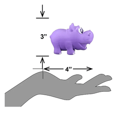 PETSPORT NaturFlex Hippo Tiny Tots 3.5"