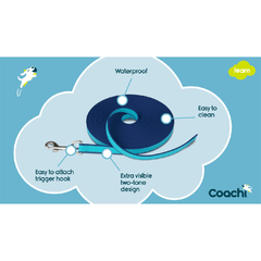 حبل تدريب COACHI المقاوم للماء أزرق داكن/أزرق 10 أمتار