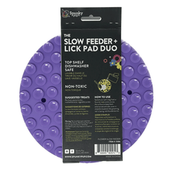 SPUNKY PUP Slow Feeder & Lick Pad Duo Flower