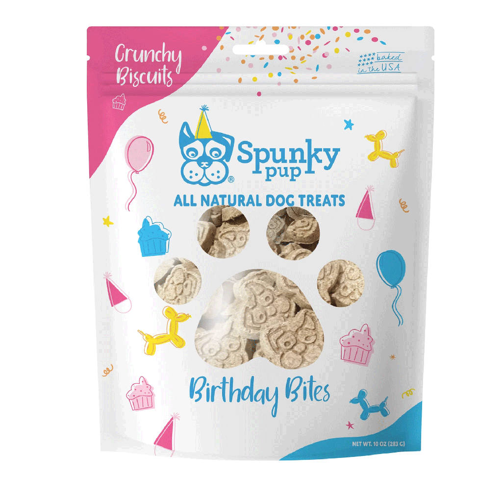 SPUNKY PUP Biscuits - Birthday Bites Peanut Butter 10oz EXP 2/26