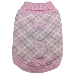 FASHION PET Pretty In Plaid Pink Sweater XXS