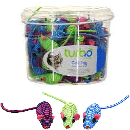 صندوق ألعاب القطط توربو من كوستال، 90 قطعة من الفئران