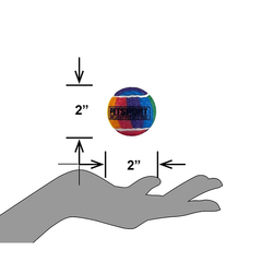 PETSPORT Rainbow Squeak Balls 1.8" 3pk