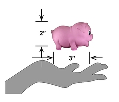 PETSPORT NaturFlex Pig Tiny Tots 3.5"